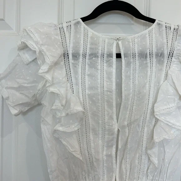 LoveShackFancy Natasha Heritage Mini Dress White Lace Detail Dress Size P (00) - Picture 7 of 8
